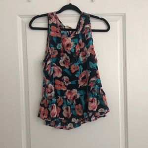 Floral peplum top